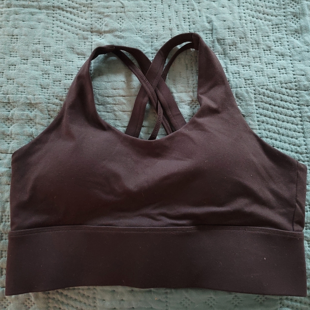 Flat Back Crisscross Back Padded Sports Bra